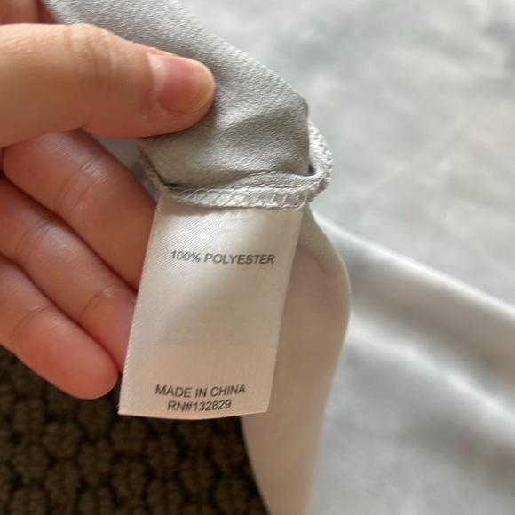 Superdown Satin Krystal Slit Detail Gray Tie Dye Patterned Maxi Dress - Picture 9 of 13